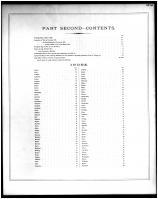 Table of Contents - Part Second, Miami County 1875
